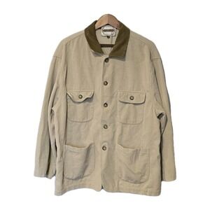 Vandenbroucke of Paris Corduroy Chore Jacket XXL Made in Italy Beige Button-Up